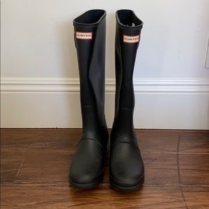 Matte Black Hunter Rain Boots